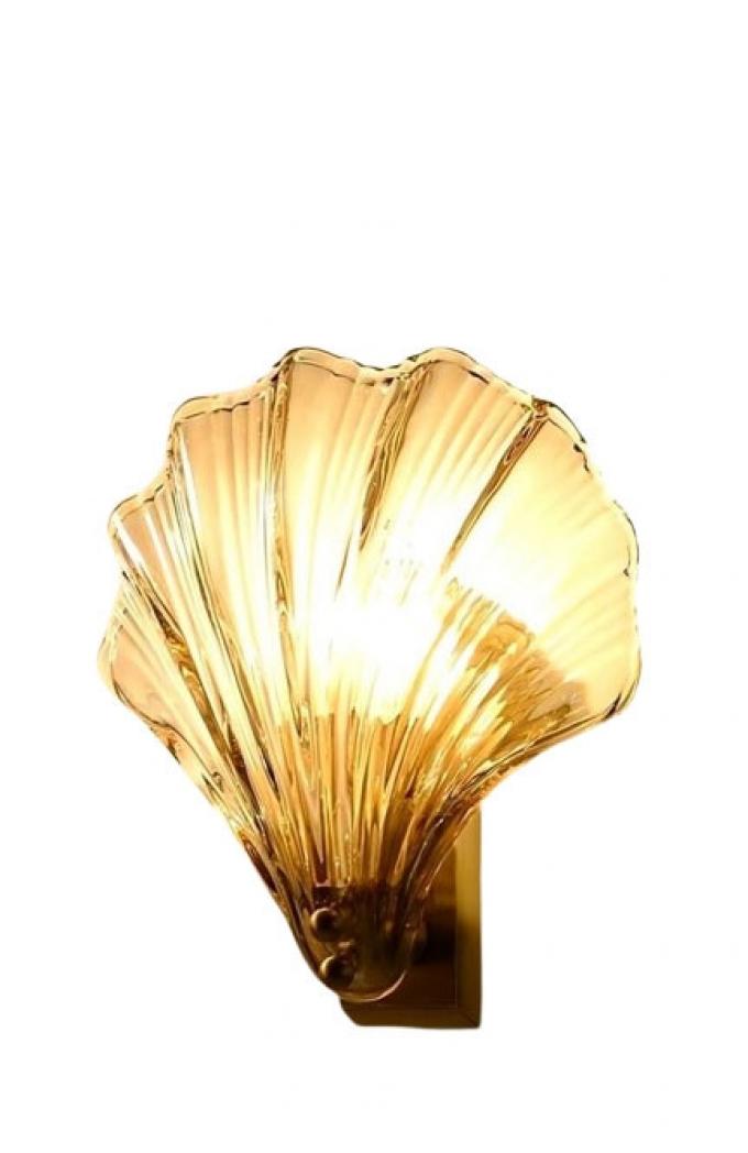 Schelpvormige wandlamp (H22 x Ø20 cm)
