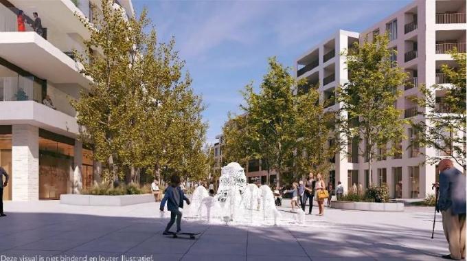 Tussen het Paterspark en de boulevard richting de Kortrijkstraat komt er onder meer een nieuwe centrale fontein.