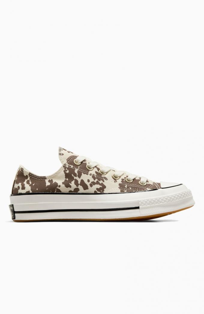 Lage sneakers met dierenprint 