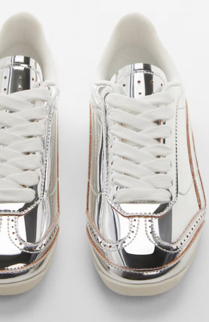 Metallic vetersneakers