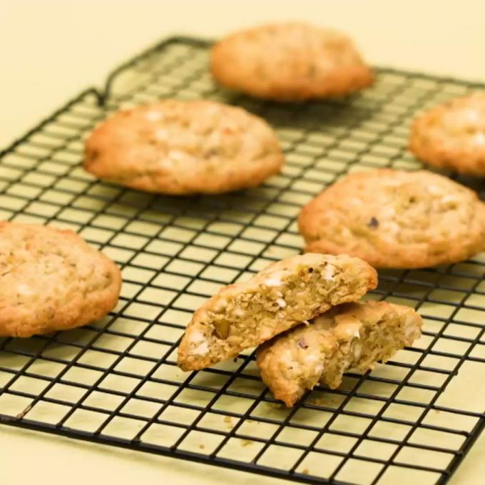 Pistachekoekjes met witte chocolade