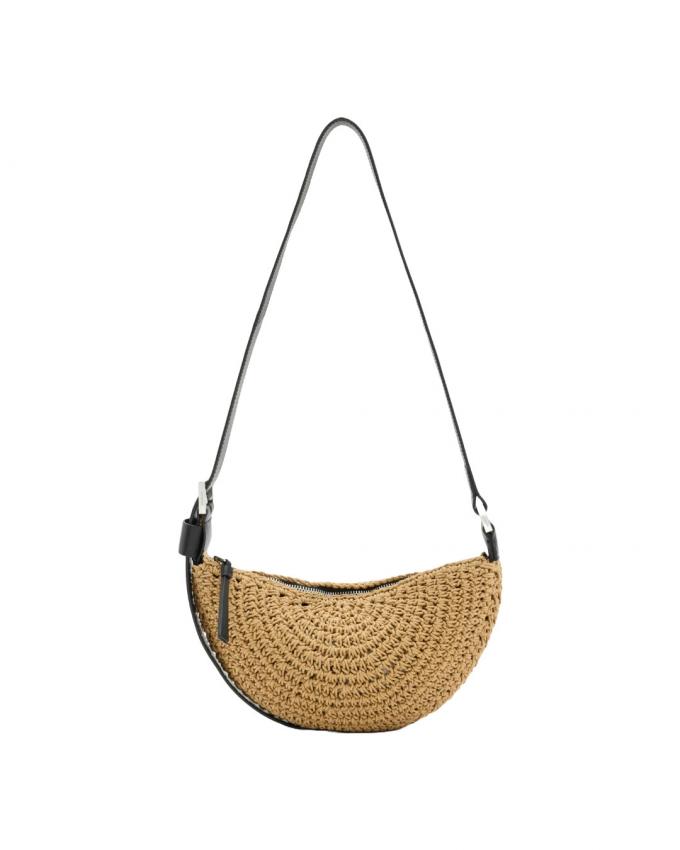 Crossbody raffia tas