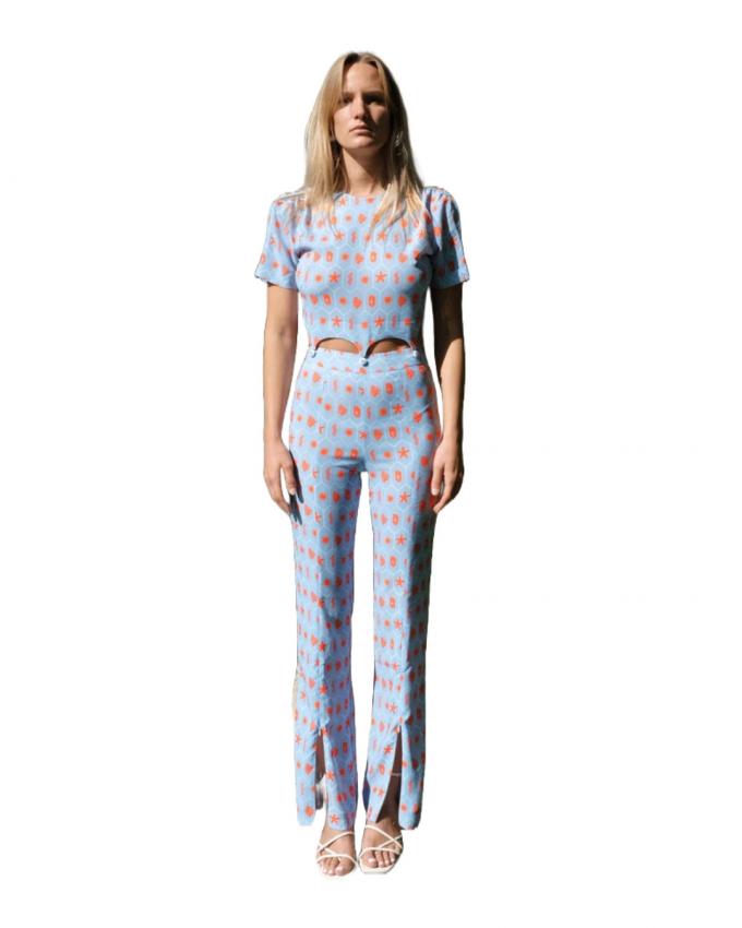 Co-ord met schelpenprint