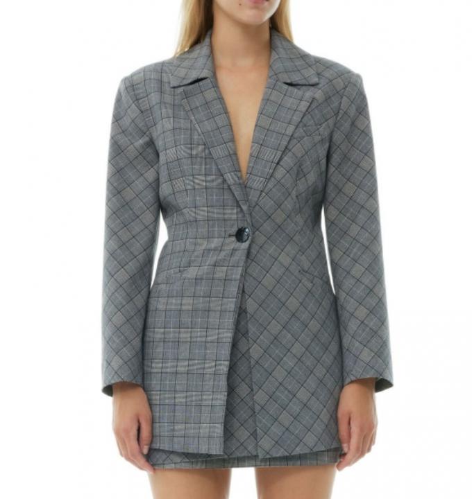 Getailleerde blazer met ruitjes