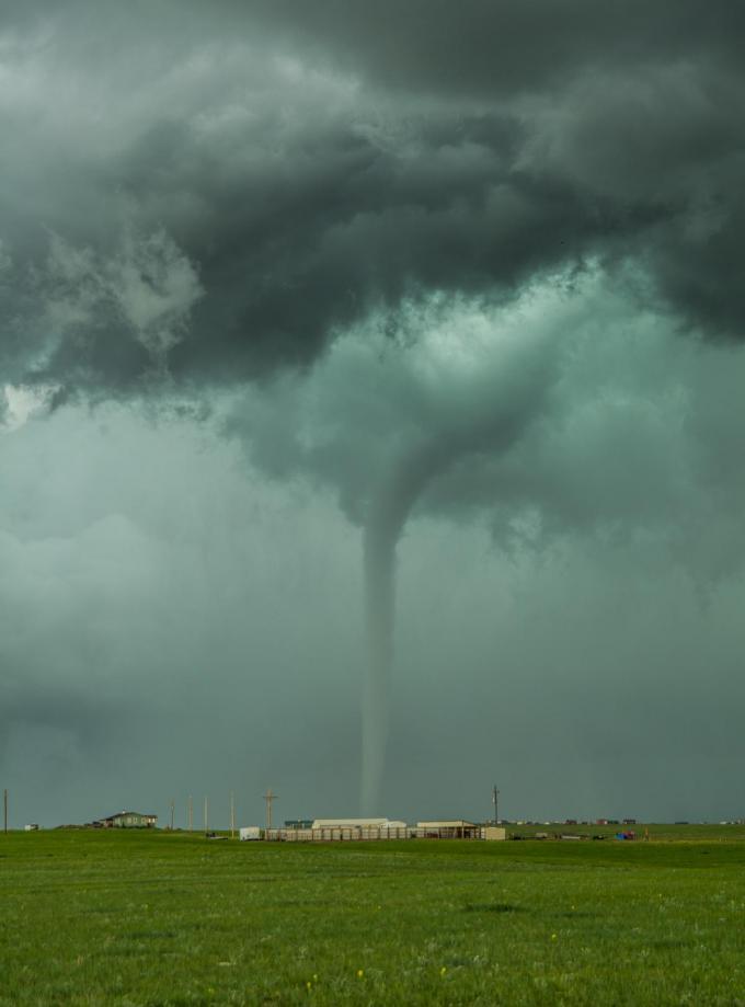 Deze tornado zagen ze van dichtbij in Cheyenne (Wyoming) in 2018.