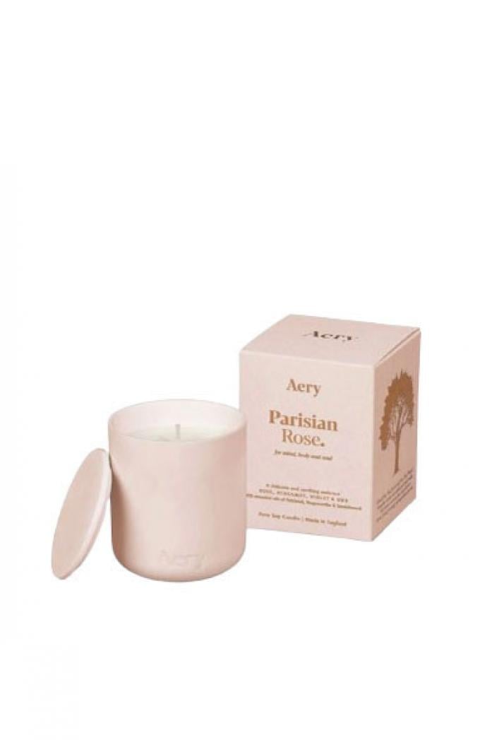 Geurkaars met roos, bergamot, viool en Oudh ‘Parisien Rose’