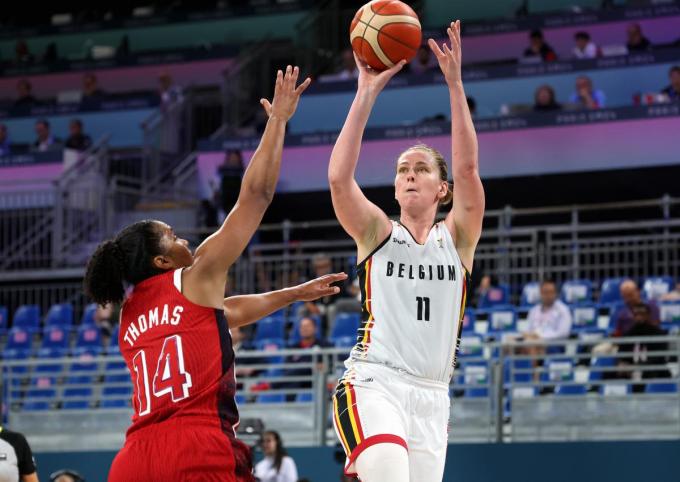 Emma Meesseman blonk andermaal uit bij de Belgian Cats. Ze stond maar liefst 38 minuten en 15 seconden op het veld en was goed voor 24 punten.