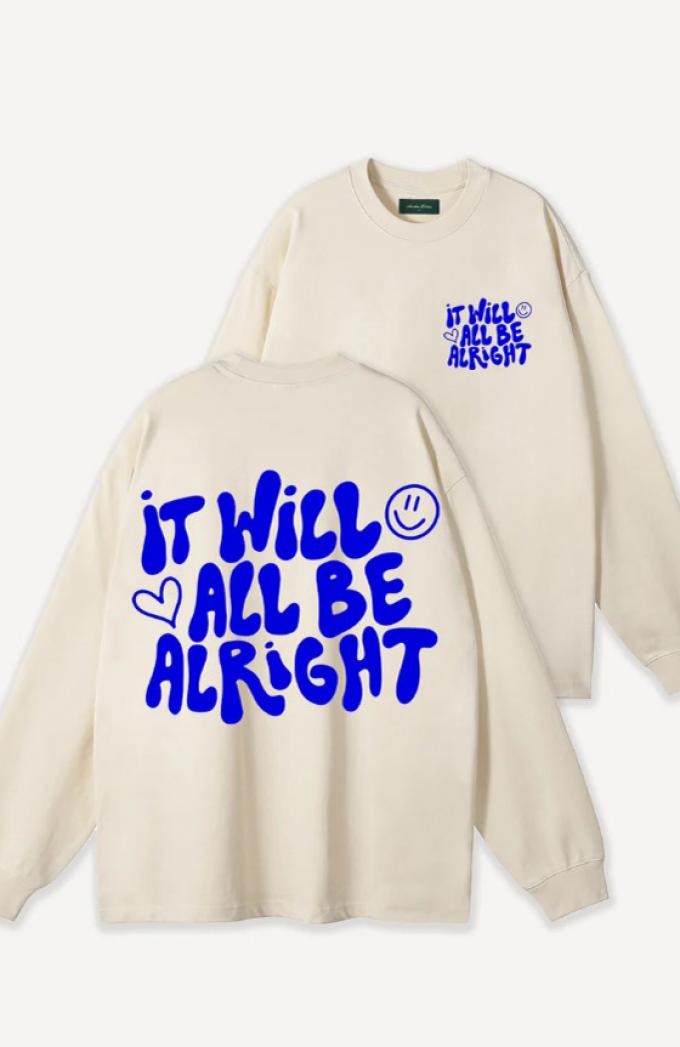 Sweater met quote 