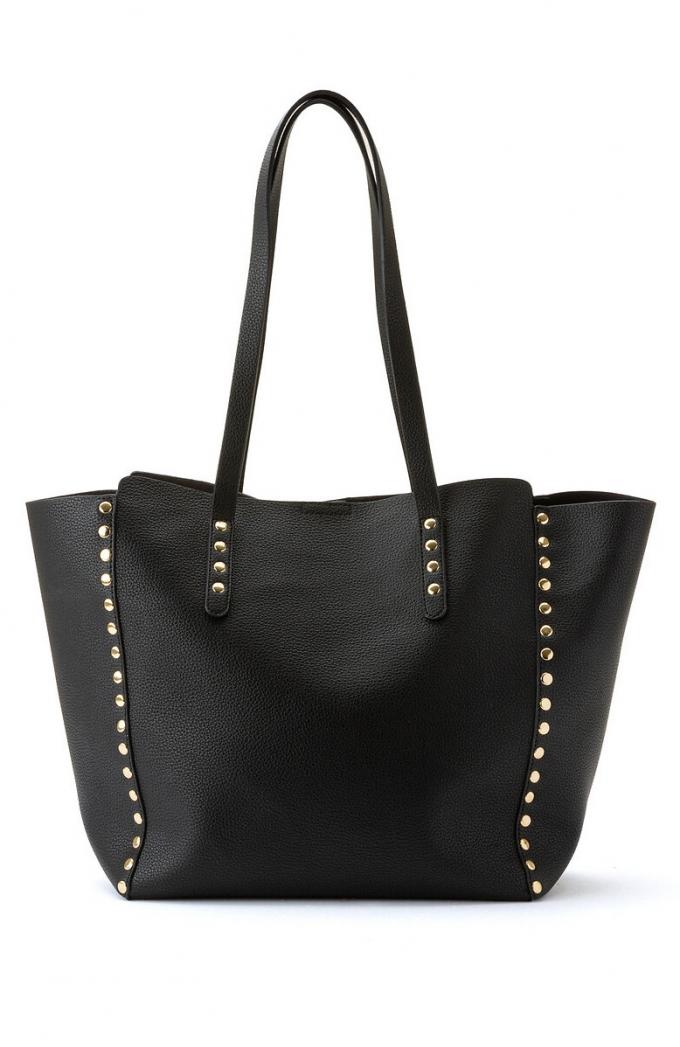 Zwarte shopper met studs