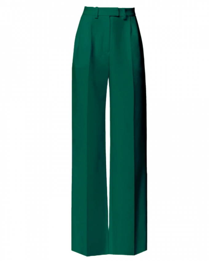 Groene pantalon met hoge taille