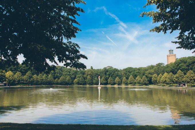 Het ‘grote lac' of de Koninginnevijver in Oostende. (Foto Toerisme Oostende)