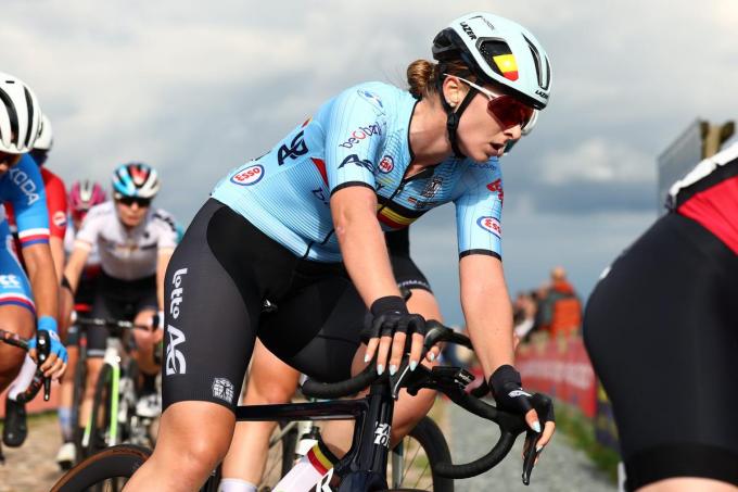 Marith Vanhove reed vorig jaar al het EK op de weg voor dames beloften in het Nederlandse Emmen. “Ze is nog altijd snel aan de meet.”