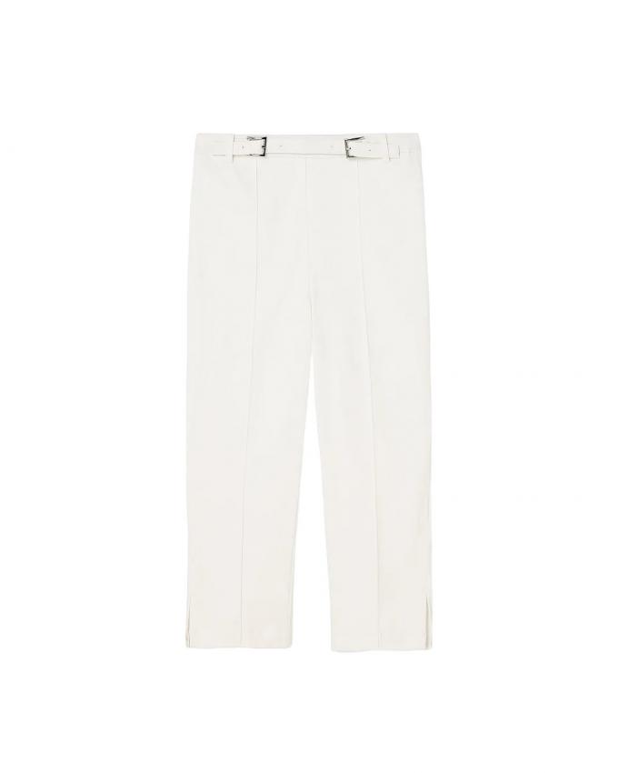 Witte capribroek met riem