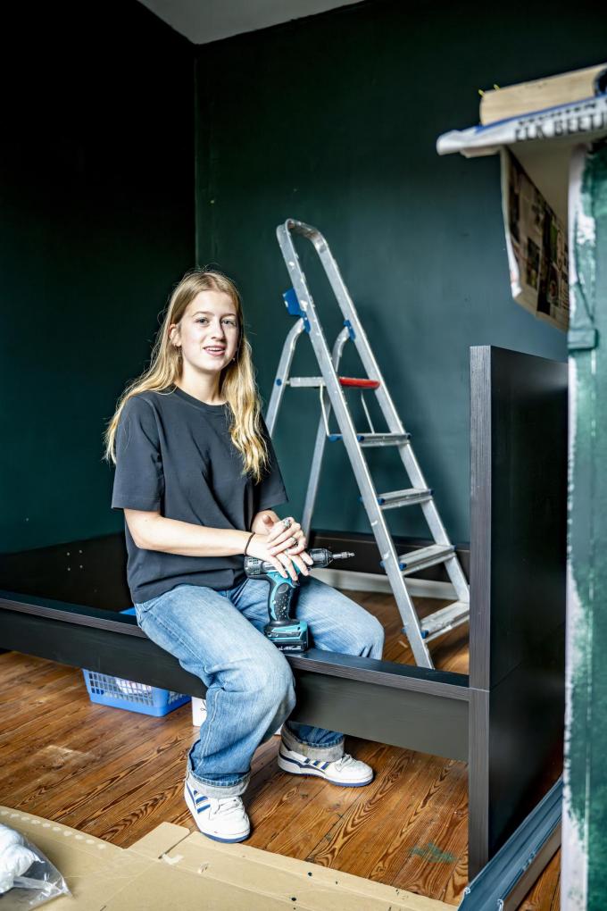 Marieke Degrande : “Samen met twee vriendinnen op kot in een huis met zes kamers: spannend!” (foto's Christophe De Muynck)