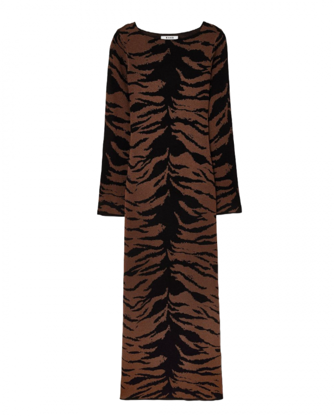 Maxi-jurk met abstracte print