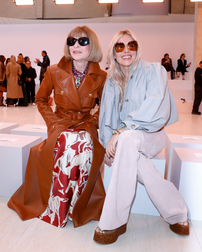 Anna Wintour en Sienna Miller bij Chloé