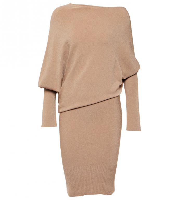 Gebreide midi-jurk met drapering Wolford, € 500