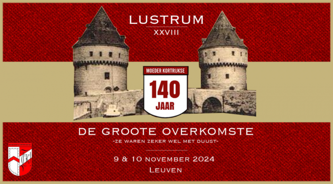 Het lustrumweekend gaat door op zaterdag 9 november en zondag 10 november