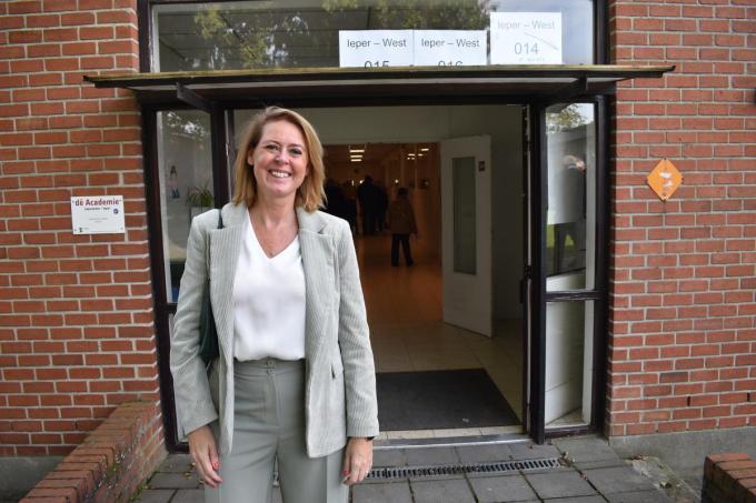 Burgemeester Emmily Talpe had wat stress toen ze ging stemmen.