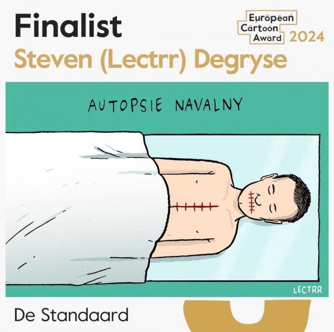 De bewuste cartoon waarmee Lectrr kans maakt op een Europese award.