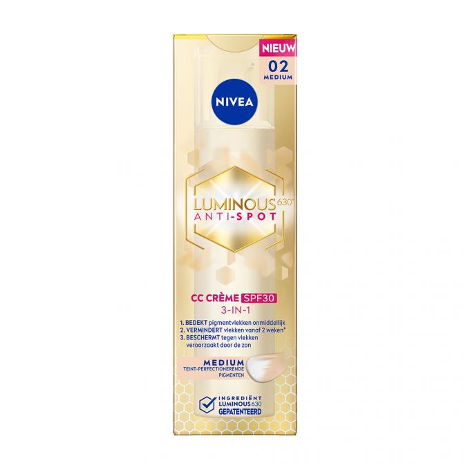 NIVEA Luminous630 CC Fluid SPF30 3-in-1 Medium 40 ml