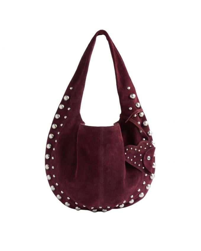 Slouchy bag met studs 