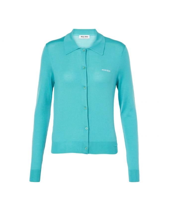 Aqua blauwe cardigan 