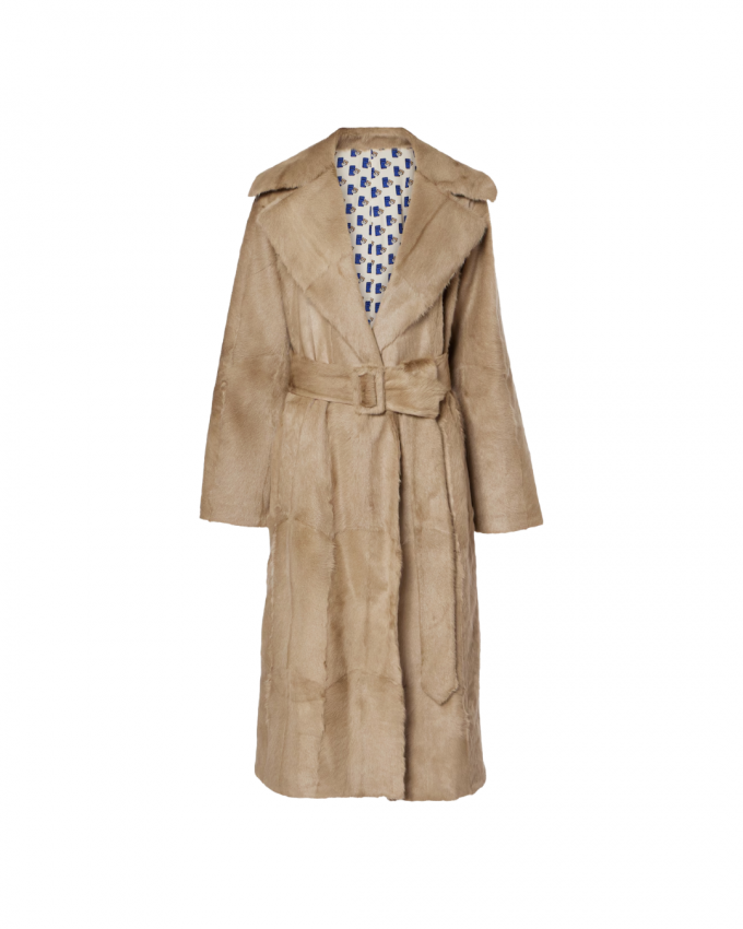 Trenchcoat in shearling 