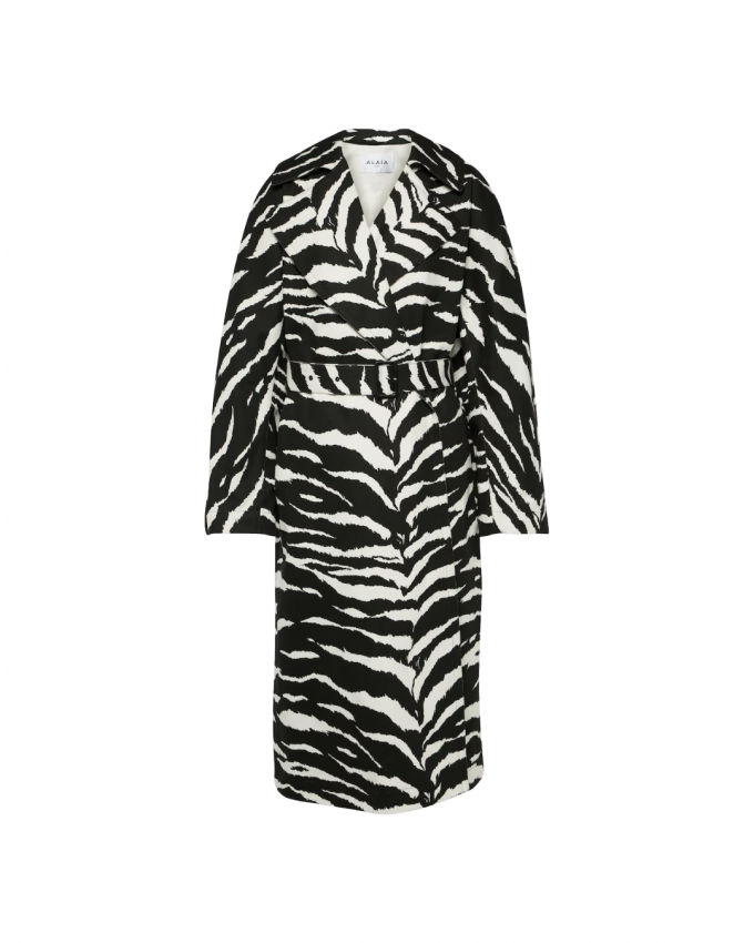 Trenchcoat met zebraprint