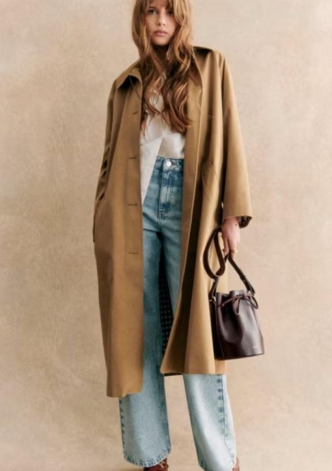 Brit-girl trenchcoat met ruitjesvoering