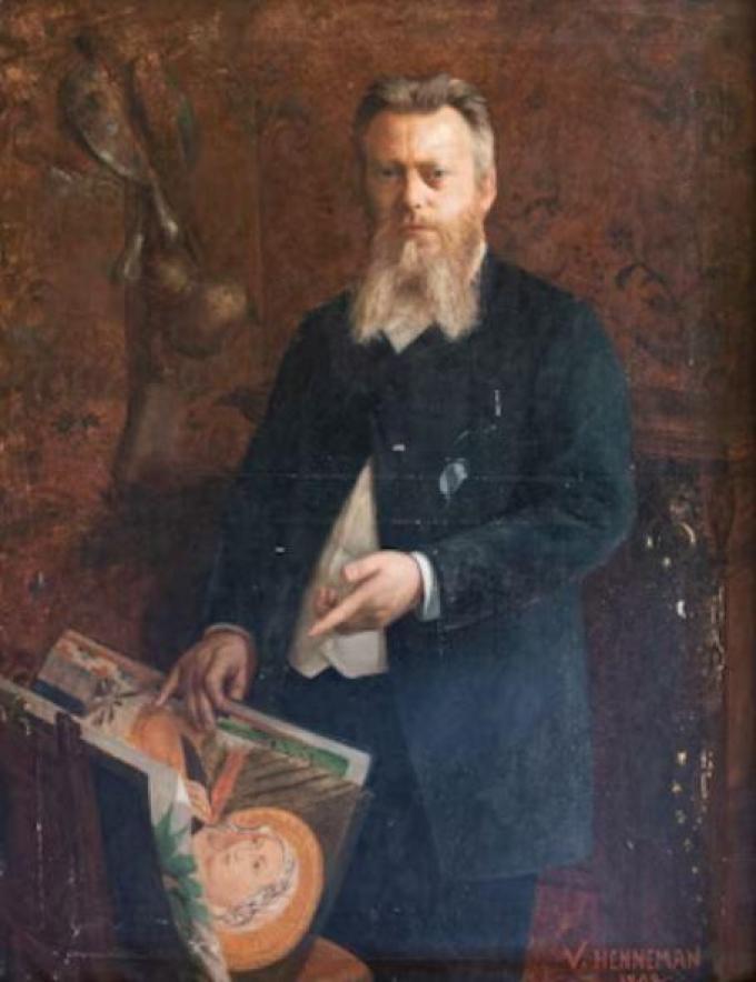 Portret van Pierre Raoux. (foto Hoofdbibliotheek Biekorf Brugge)