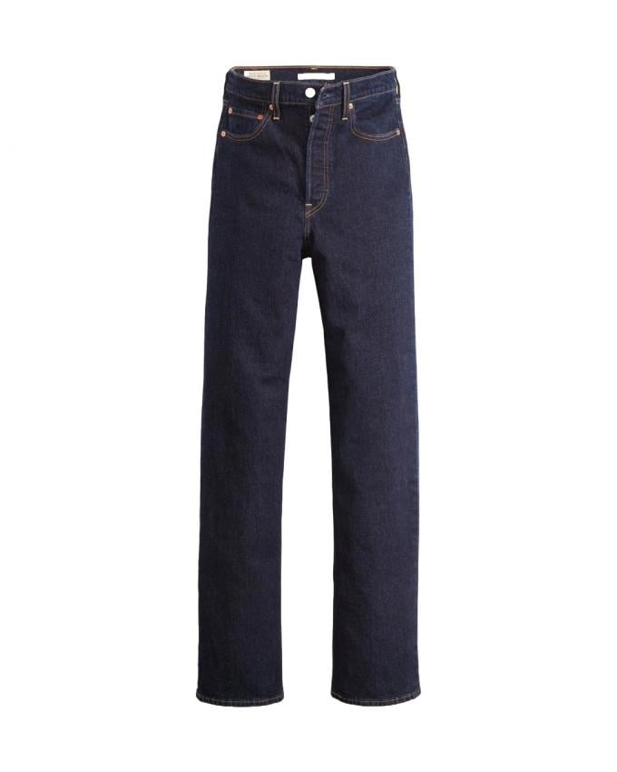 Jeans met hoge taille en rechte pijpen