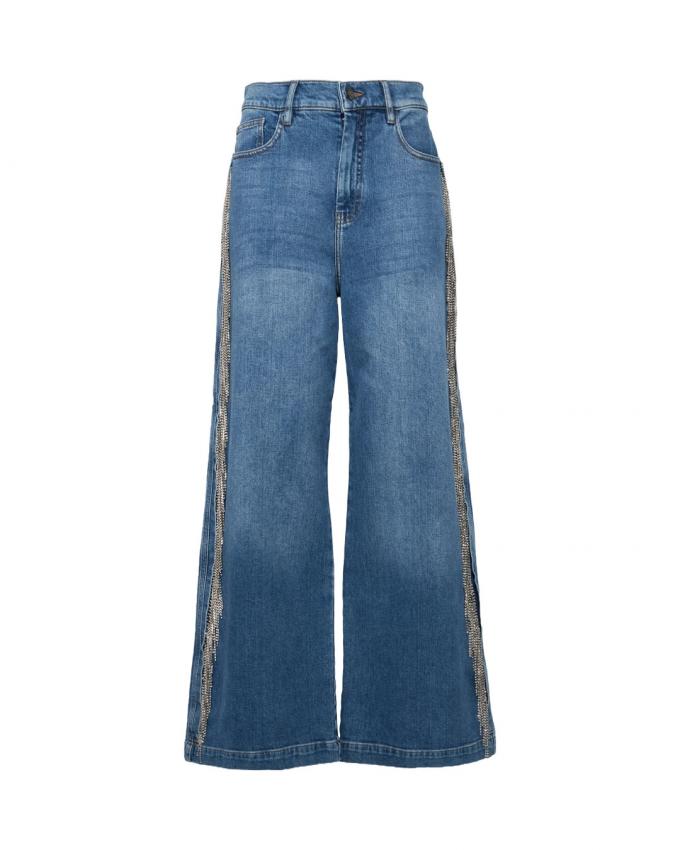 Jeans met metalen kwastjes