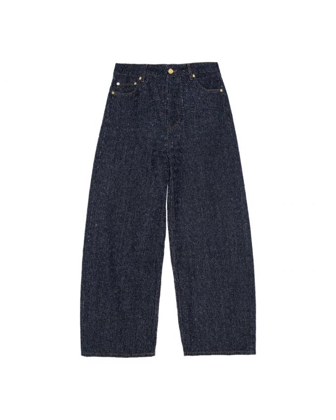 Barrel jeans met textuur