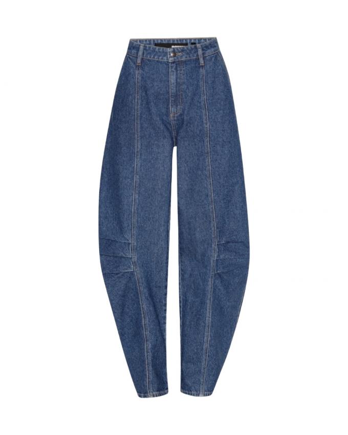 Barrel jeans met plooitjes