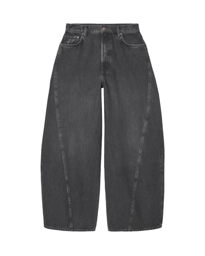 Barrel jeans met gedraaide naad