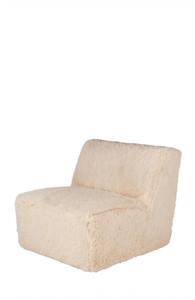 Zachte beige fauteuil ‘CHARLIE’ (72 x 77 x 87 cm)