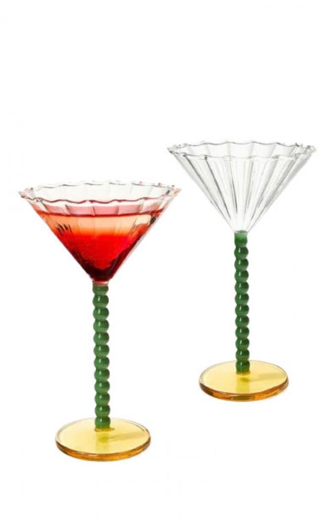 Set van twee cocktailglazen uit borosilicaatglas ‘Perle’ (15 cl)