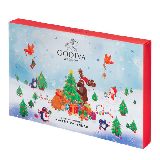 Adventskalender met Godiva-pralines