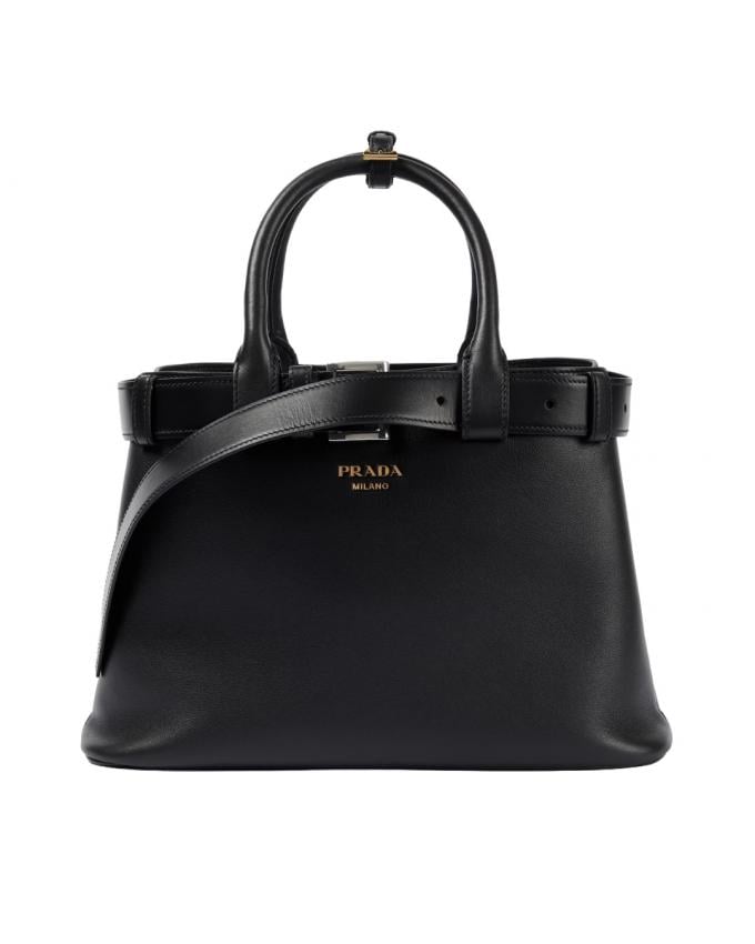 Prada Buckle Bag in zwart leer 