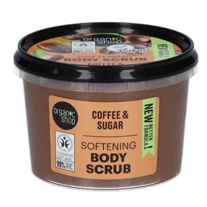 Bodyscrub met koffiegeur