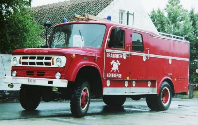 Een brandweerwagen die Vanassche destijds aan de brandweer van Adinkerke mocht leveren.