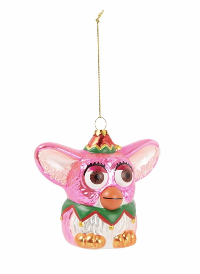 Roze furby uit glas (9,5 cm)