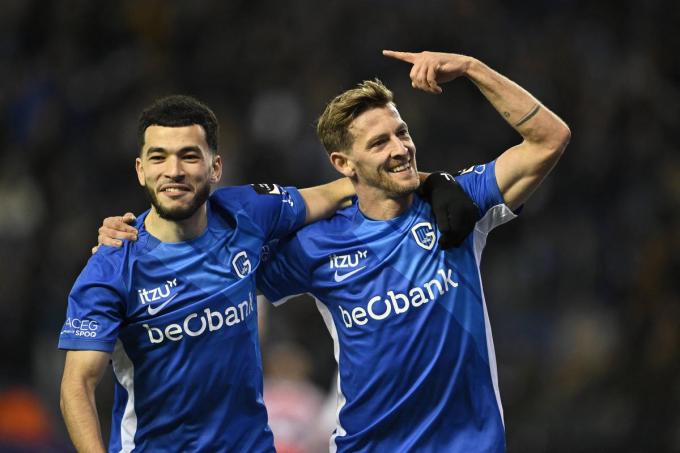 Zakaria El Ouahdi en Patrik Hrosovsky waren de voorbije maanden smaakmakers bij een sterk Racing Genk. (foto Getty)