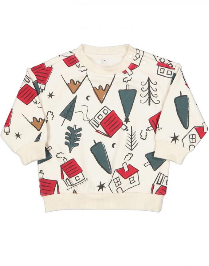 Sweater met kerstige print