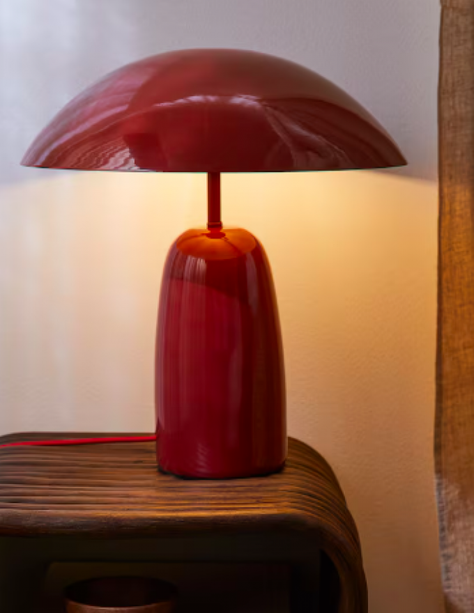 Lampe rouge cerise 