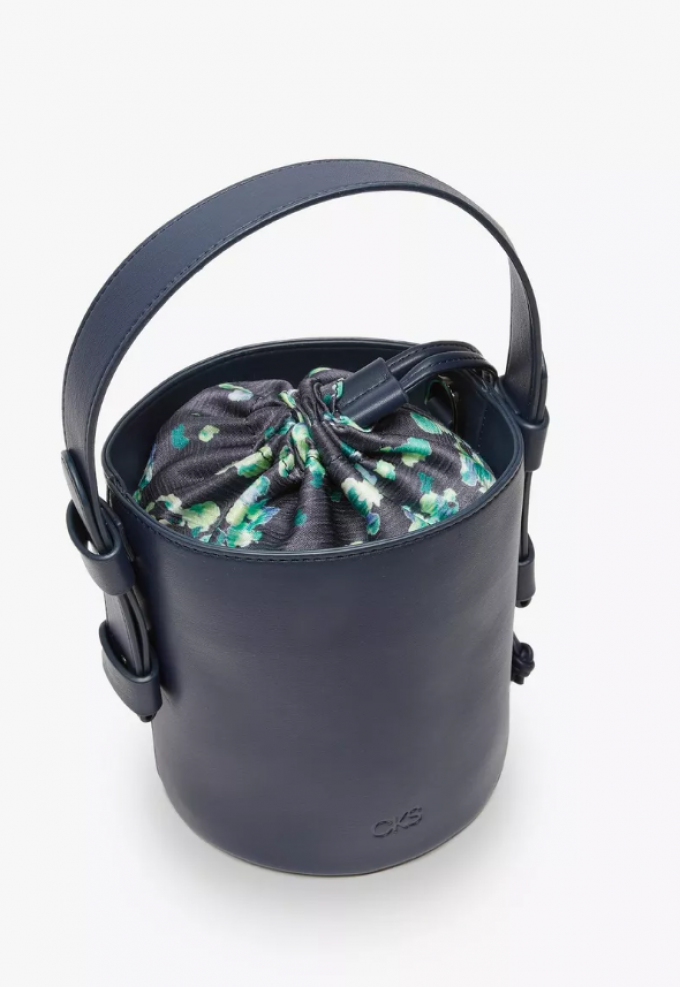 Blauwe bucketbag