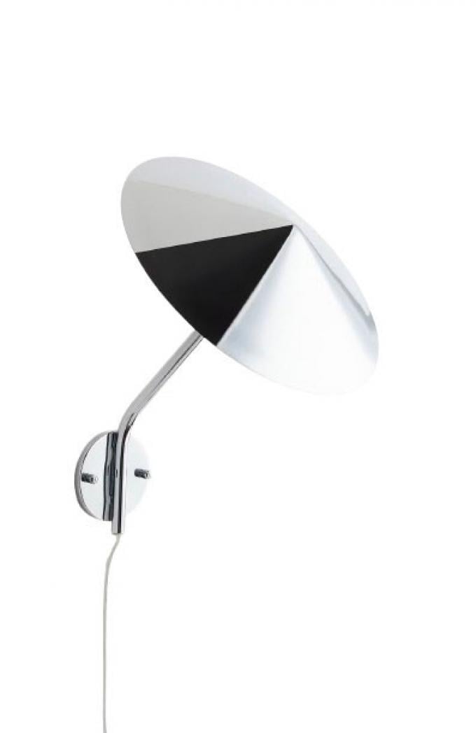 Metalen wandlamp met chroom finish