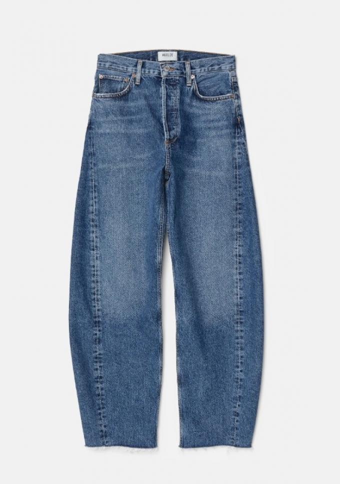 Donkere ballonjeans in klassieke denim