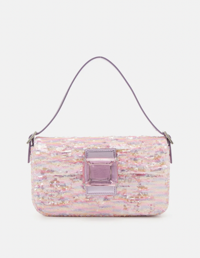 Le sac à sequins roses